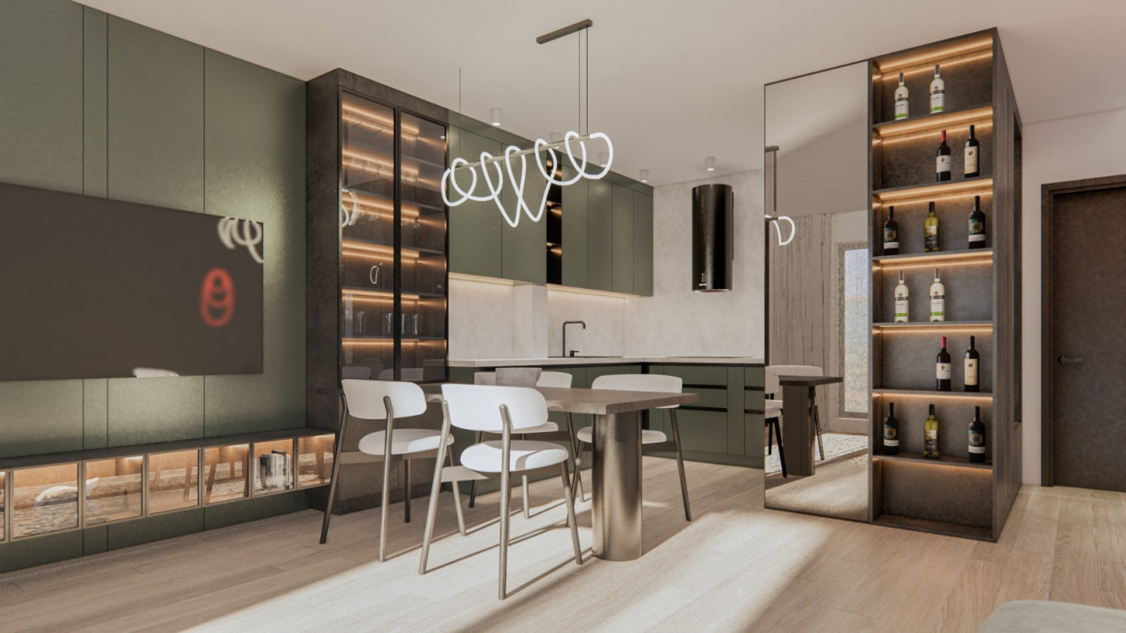 Apartament 2 camere cu gradina, finisat,  complexul Beta Residence 