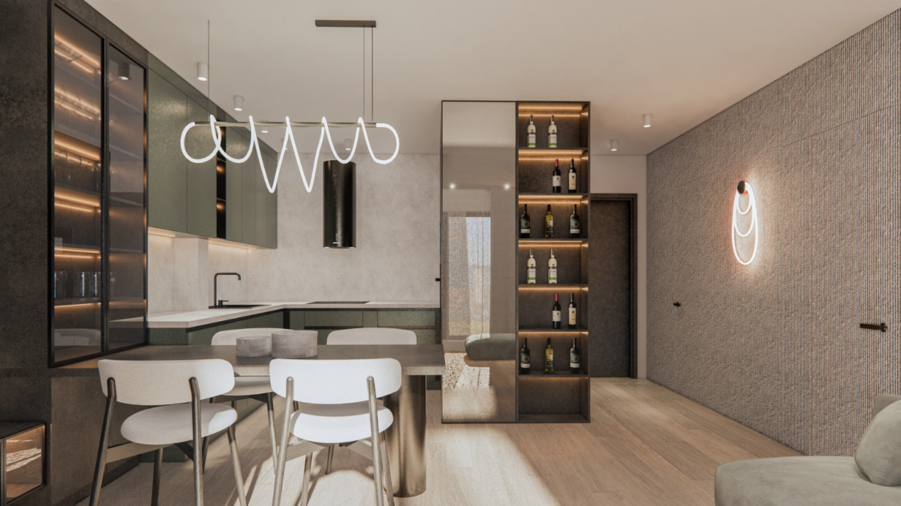 Apartament 2 camere cu gradina, finisat,  complexul Beta Residence 