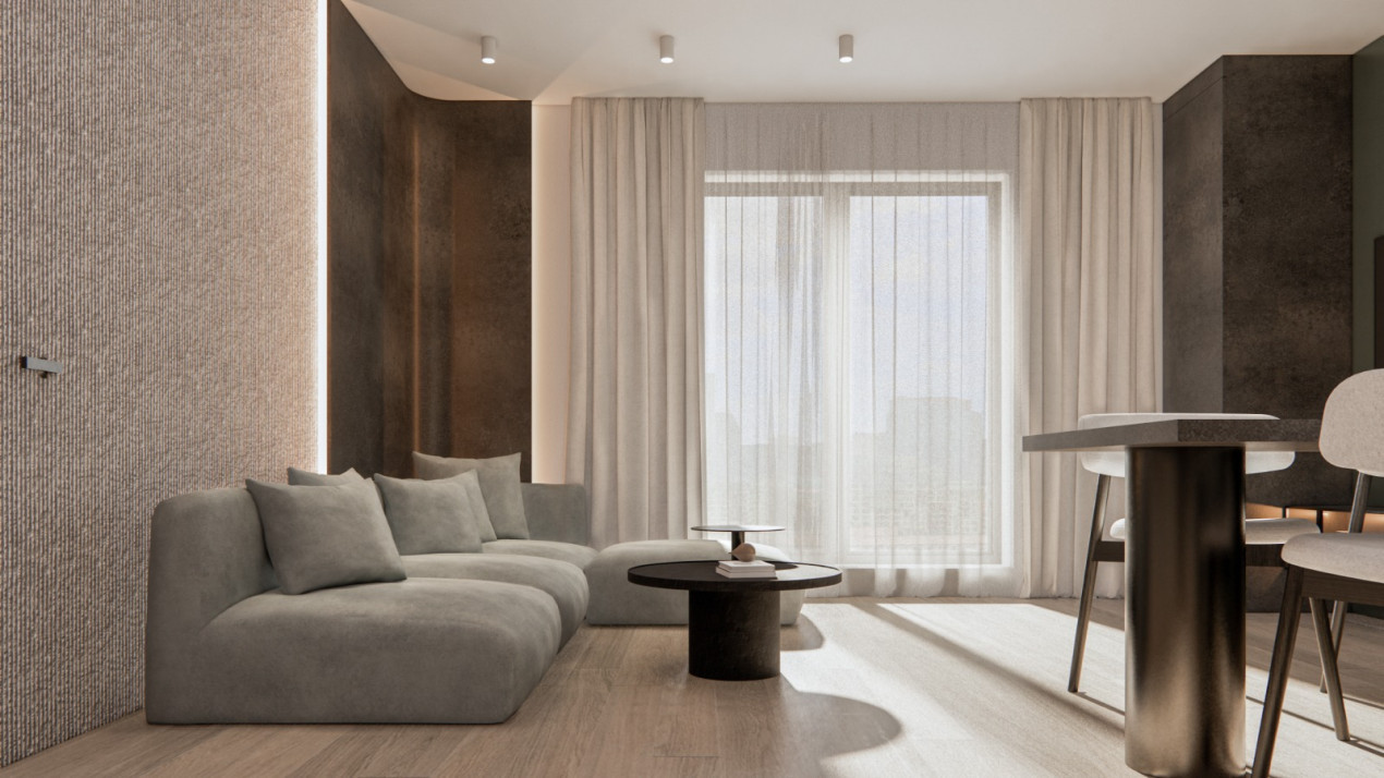 Apartament 2 camere cu gradina, finisat,  complexul Beta Residence 