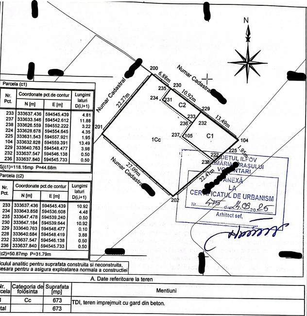 Teren 673 mp de vânzare în Voluntari • Deschidere 22 ml