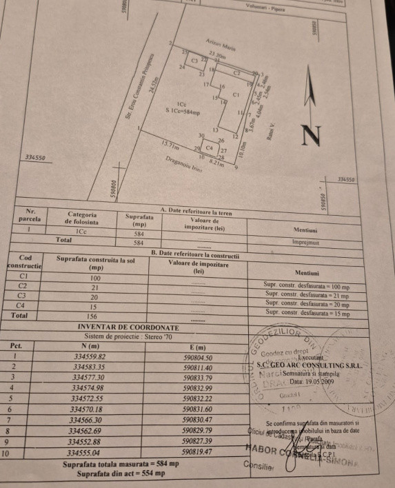 Casă + teren 585 mp | Deschidere 24,72 ml | Pipera – Constantin Pritopescu