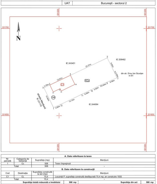 Casa pe un singur nivel cu teren 508 mp – Cartier Andronache